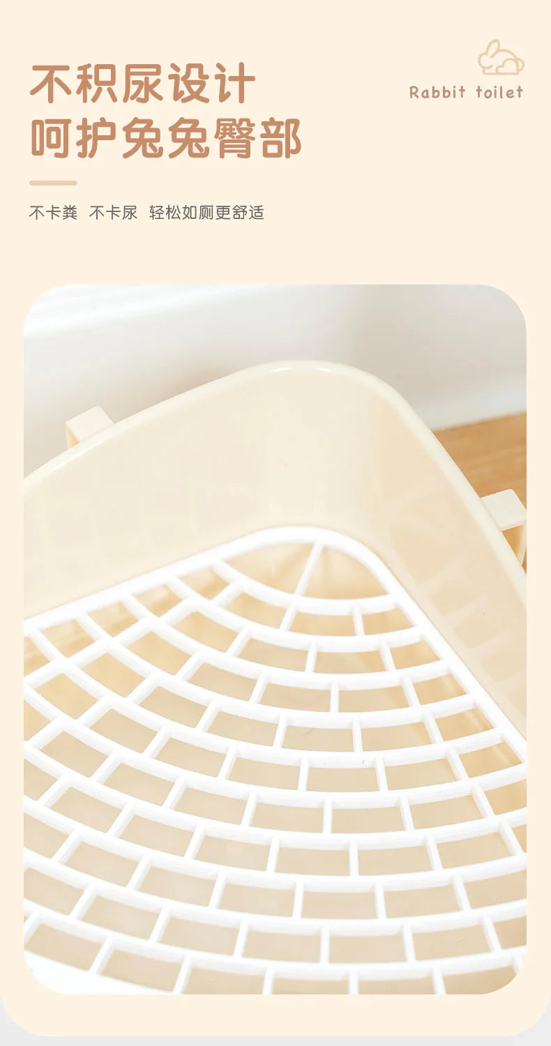 Pet Litter Box Rabbit Toilet Potty Plastic Corner Toilet Box for Ferret Hamster Dragon Cat Small Animals Trainer Pets Supplies