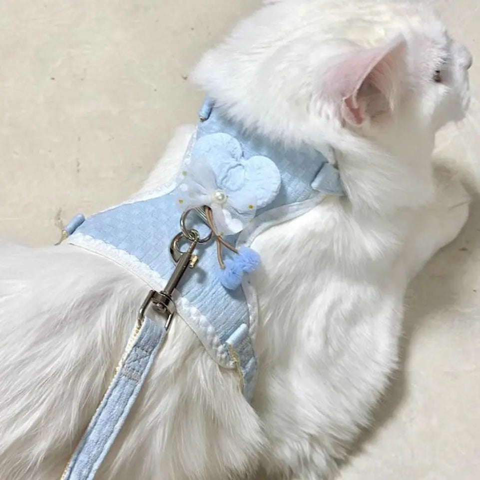 Breathable Pet Vest Harness Escape Proof Adjustable Dog Harness Vest Lightweight Anti breakaway Pet Leash Set Daily Use