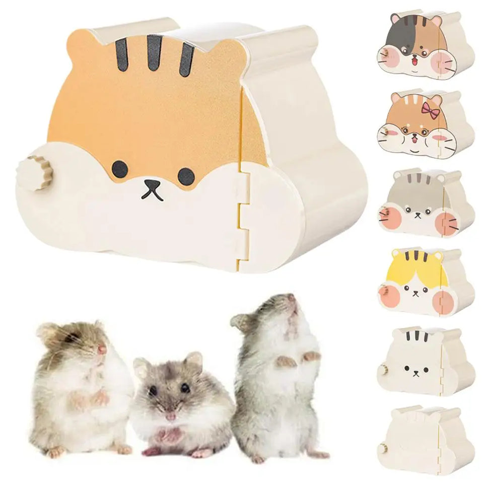 Cartoon Small Pet Cage For Small Pet Hedgehog Hamster Hideout House Cute Hamster Hide Cave Hamster Cage Accessories W2D1