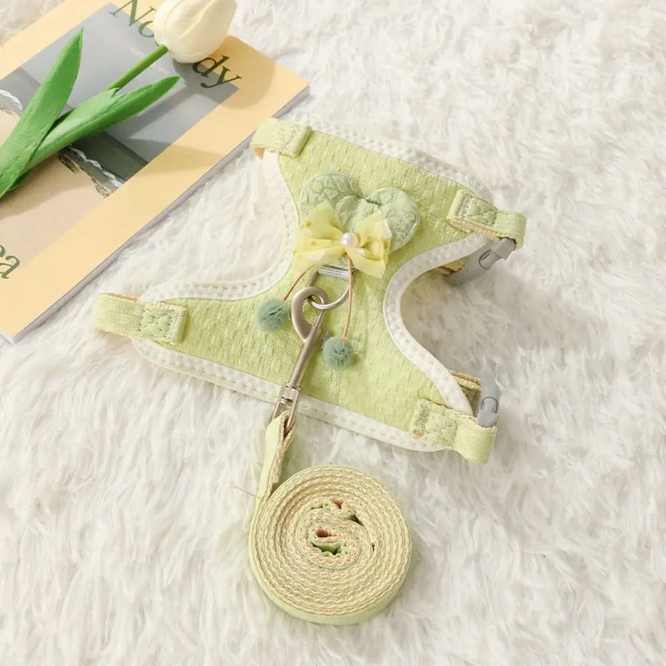 Breathable Pet Vest Harness Escape Proof Adjustable Dog Harness Vest Lightweight Anti breakaway Pet Leash Set Daily Use