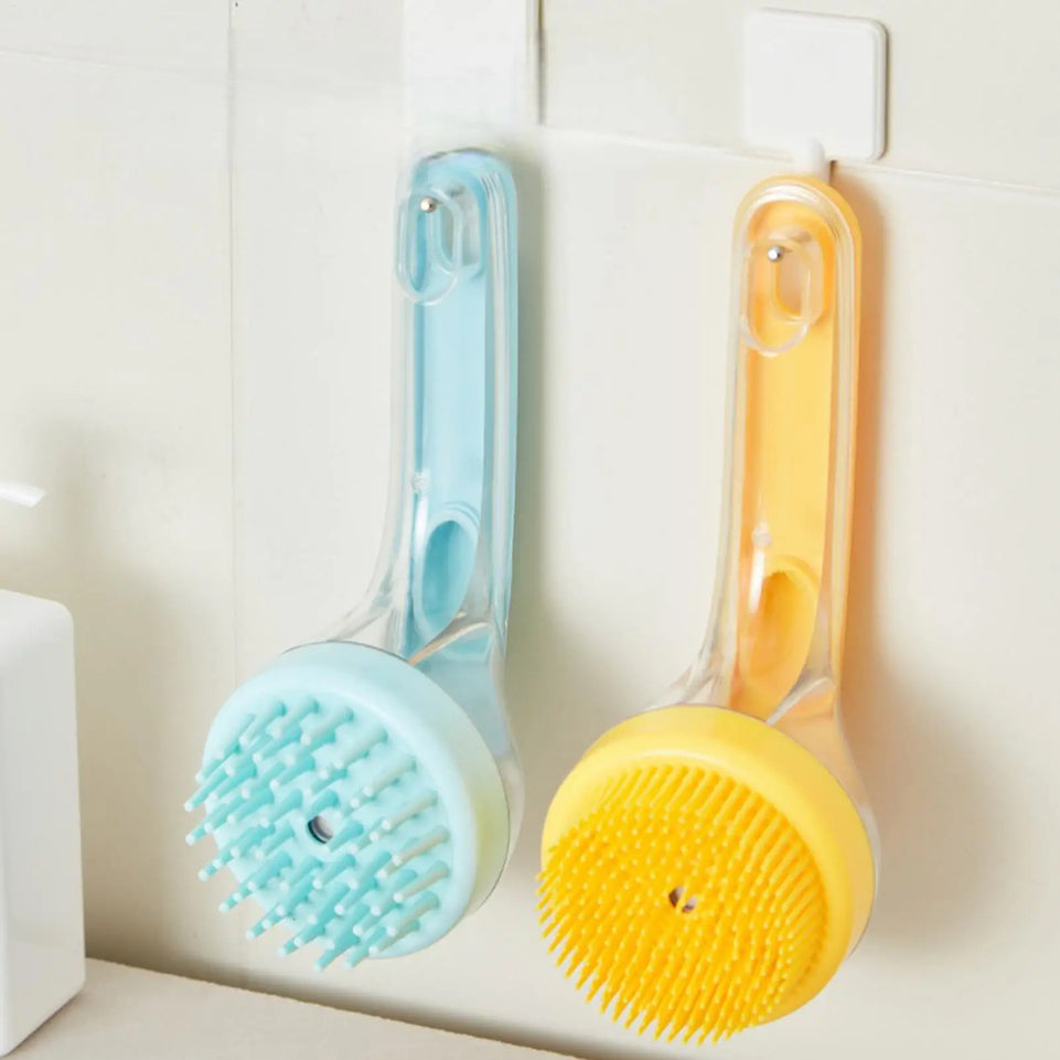 Pet cat and dog bath brush long handle massage care soft bath brush can fill liquid bath ball brush pet accessories dog cat tool