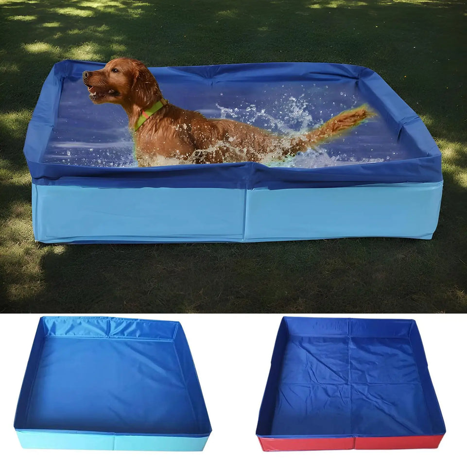 Pet Bath Pool PVC Foldable Wading Pool For Dog Anti-Slip Non-Inflatable Pet Puppy Bathing Tub For Small Puppy Cats Other Animals
