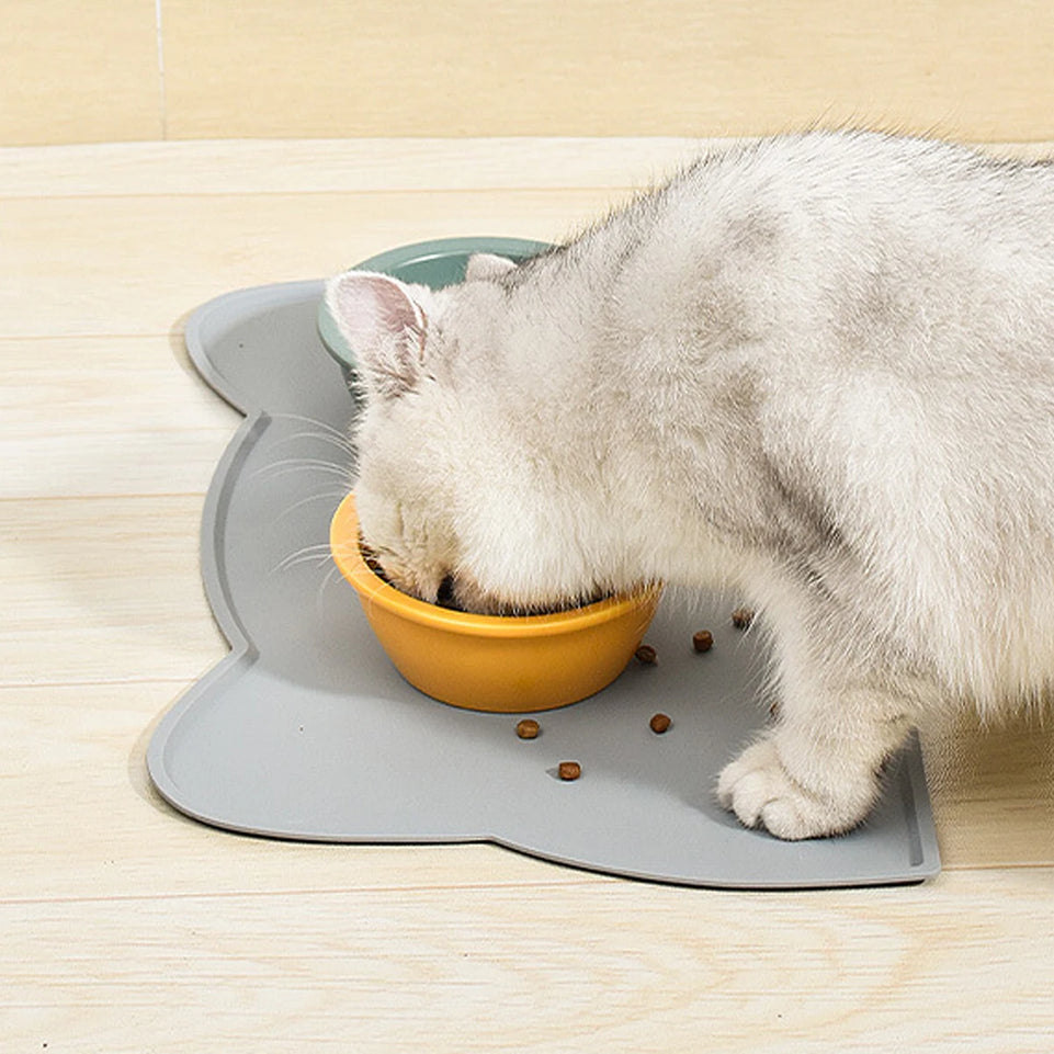 Pet Feeding Mat for Cats and Dogs with Nonspill Nonslip Waterproof Leakage Food Easy to Clean Silicone Placemats