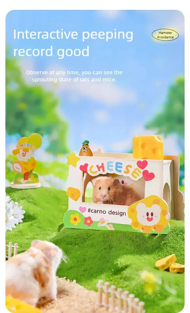 Cheese Hamster Hiding House Cage Small House Landscaping Supplies Platform Golden Bear Toys Ornament Nest Furniture