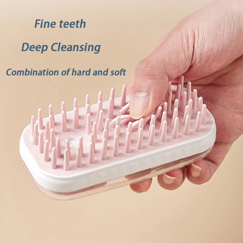 Pet Cleaning Brush Massage Bathing Brush With Shower Gel Box Convenient Foaming Bathing Brush Comfortable Cleaning Hair Removal