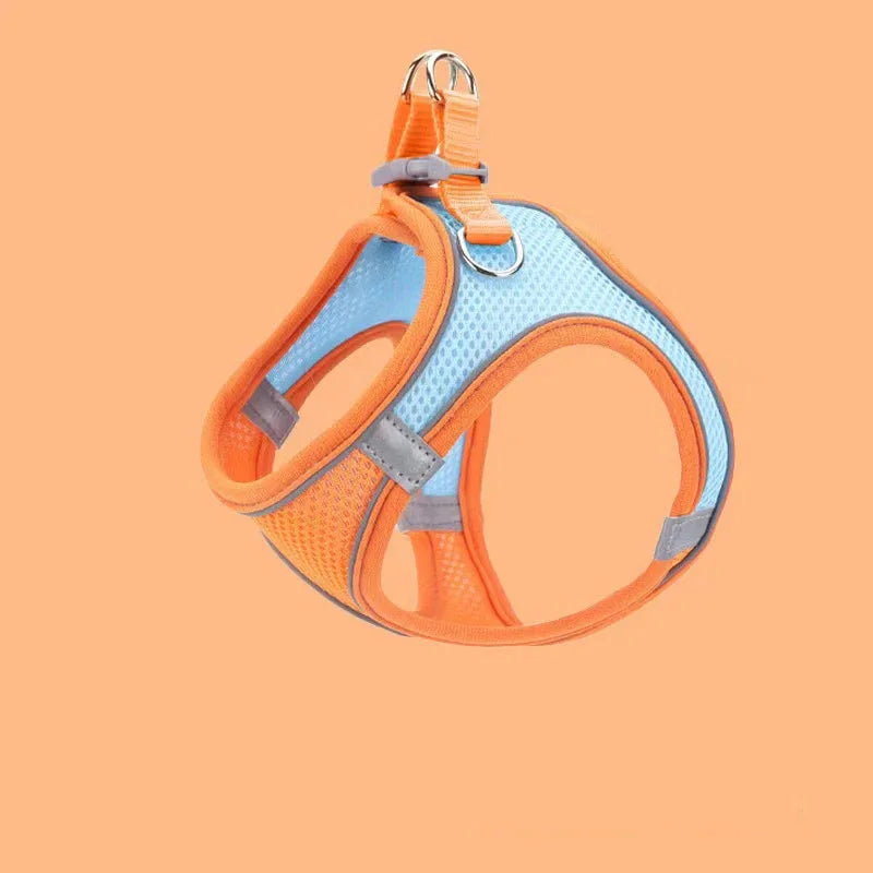 Pet Dog Cat Harness Escape Proof Safe Cat Vest Harness for Walking Outdoor Reflective Step-in Soft Mesh Pet Jacket