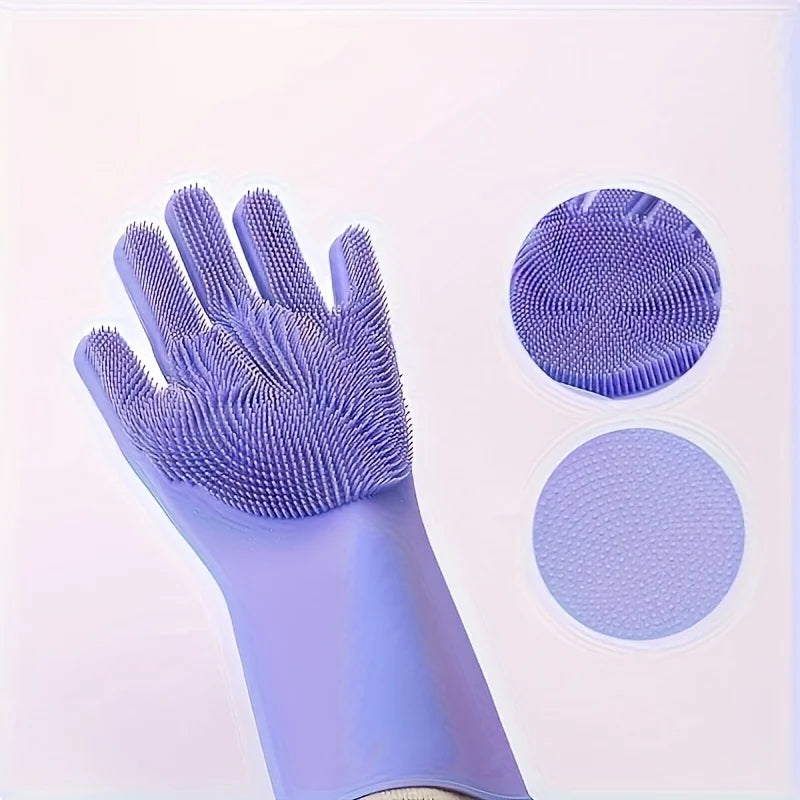 pet bathing gloves and brush, suitable for kitchen use, car washing, dog grooming, massage, and bath products, thickened gloves