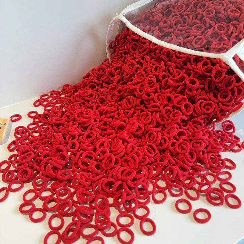 20/50/100Pcs Colorful Basic Nylon Ealstic Hair Ties for Girls Ponytail Hold Scrunchie Rubber Band Kid Fashion Hair Accessories