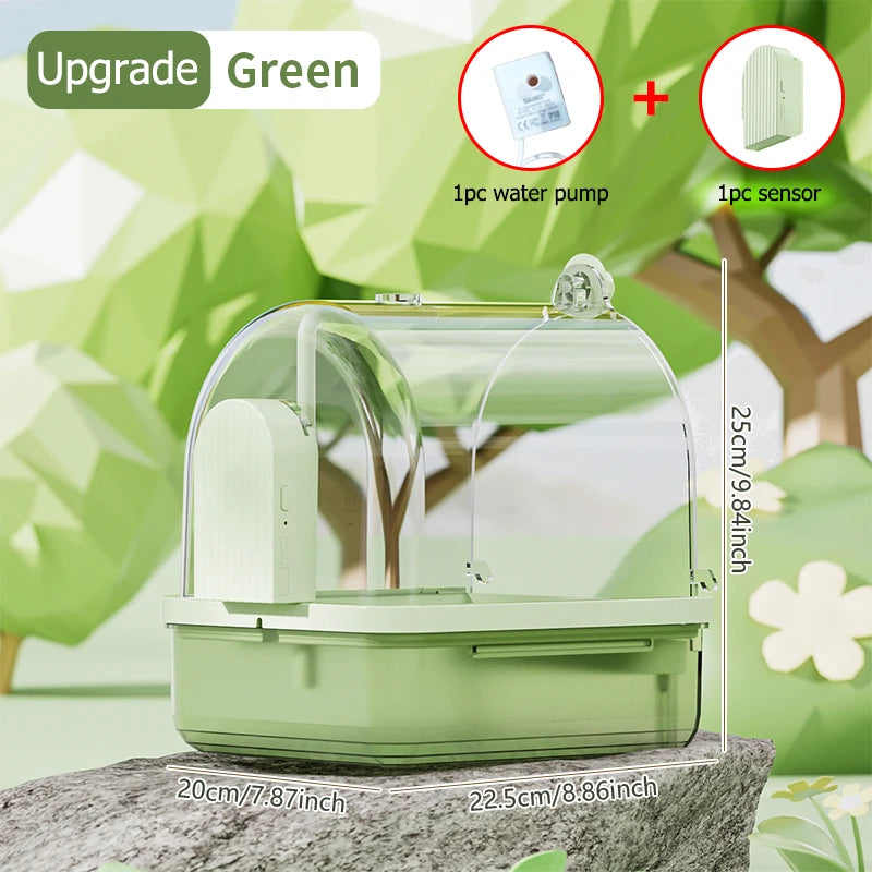 ‌Auto-Sensor Pet Bath: Electric/Sensor Models, IPX8 Pump, Large Tank, Easy-Clean. Ideal for Parrots, Lovebirds & Small Pets