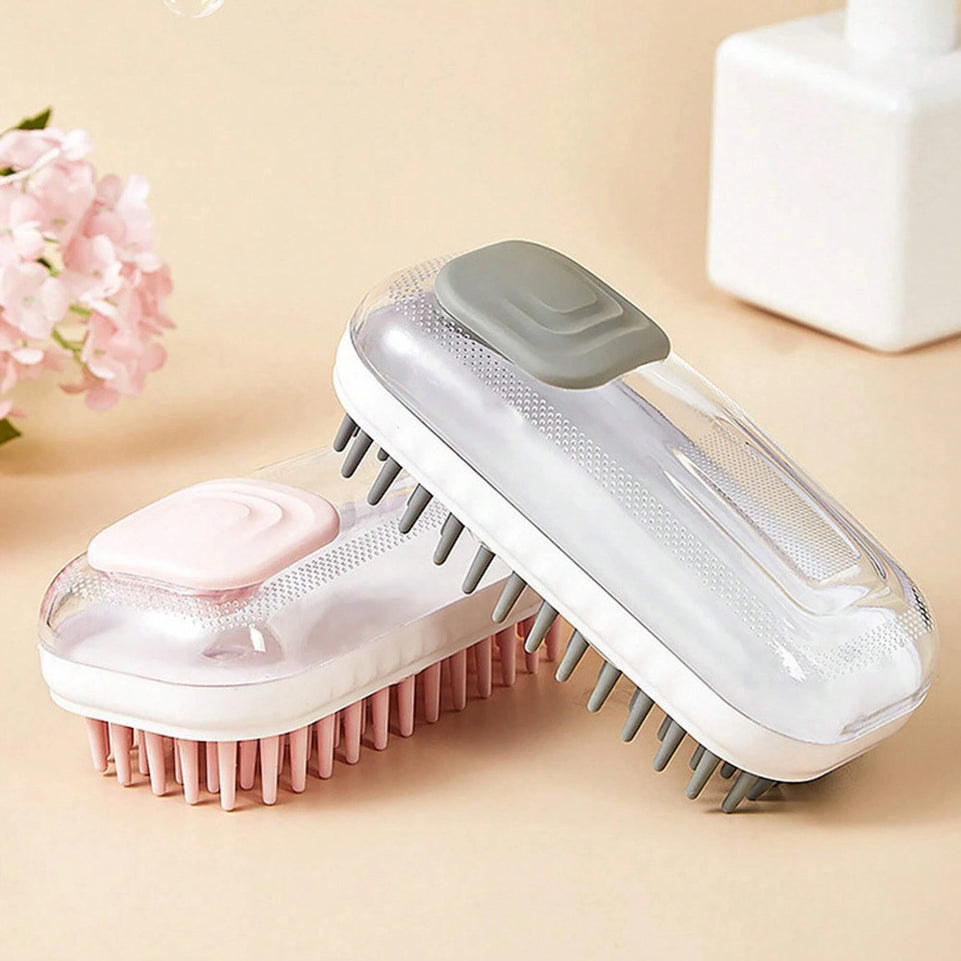 Pet Cleaning Brush Massage Bathing Brush With Shower Gel Box Convenient Foaming Bathing Brush Comfortable Cleaning Hair Removal