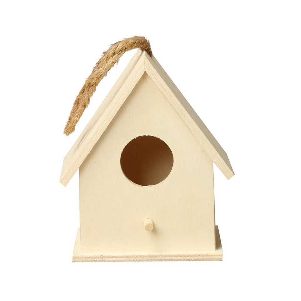 Wooden Mini Bird Cage Outdoor Hanging Birdhouse Box Garden Bird Cages Home Yard Decoration Bird Products Wooden Bird Parrot Nest