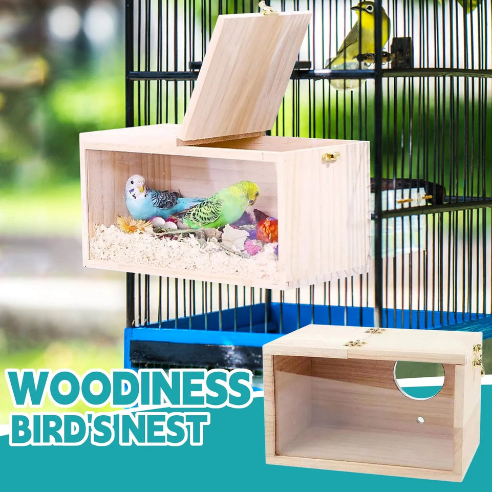 New Wood Bird House Birds Breeding Box Bird Parrot Breeding Decorative Cages Pet Accessories Home Balcony Decorative Bird House