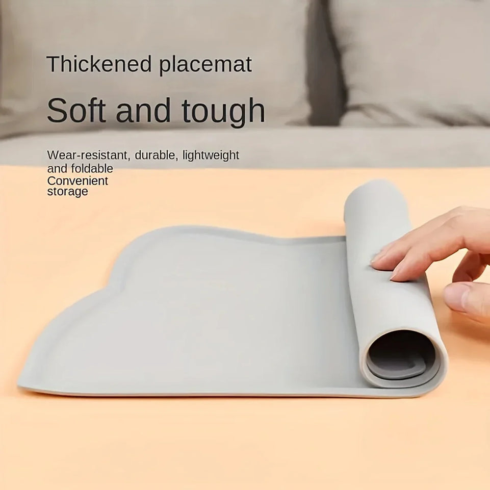 Pet Feeding Mat for Cats and Dogs with Nonspill Nonslip Waterproof Leakage Food Easy to Clean Silicone Placemats