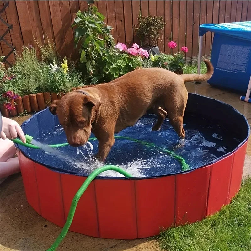 Dog Bathtub Blue Pet Bath Tub for Indoor and Outdoor Use,Suitable for All Dog Breeds,Easy To Clean,Sturdy Edges