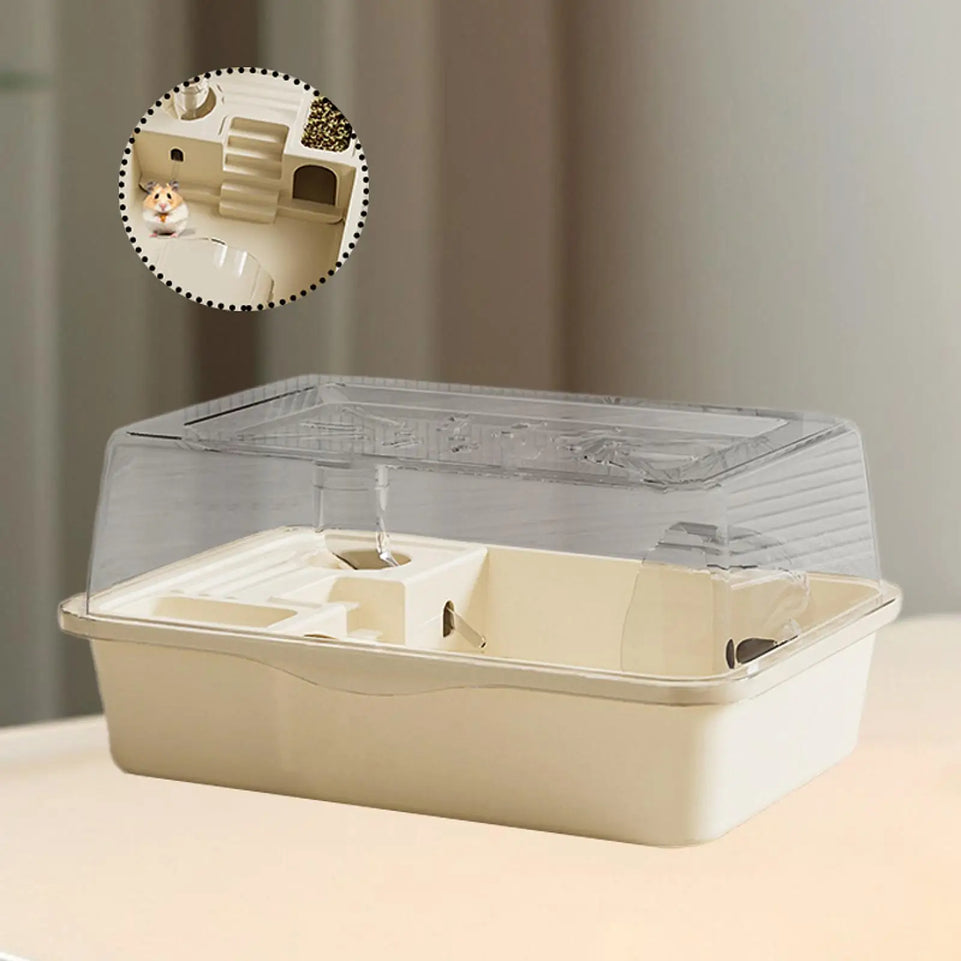 Hamster Cage Multifunction Ventilation Openable Top Guinea Pig Cage Easy Clean House for Rats Guinea Pigs Mice Bunny Hedgehog