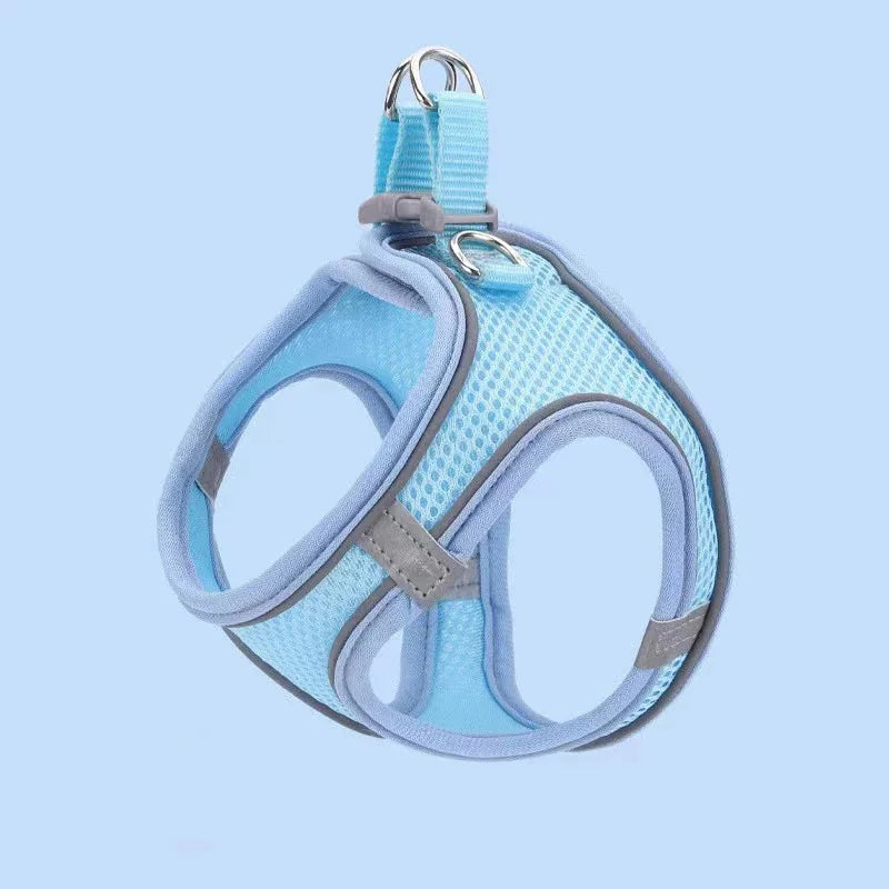 Pet Dog Cat Harness Escape Proof Safe Cat Vest Harness for Walking Outdoor Reflective Step-in Soft Mesh Pet Jacket