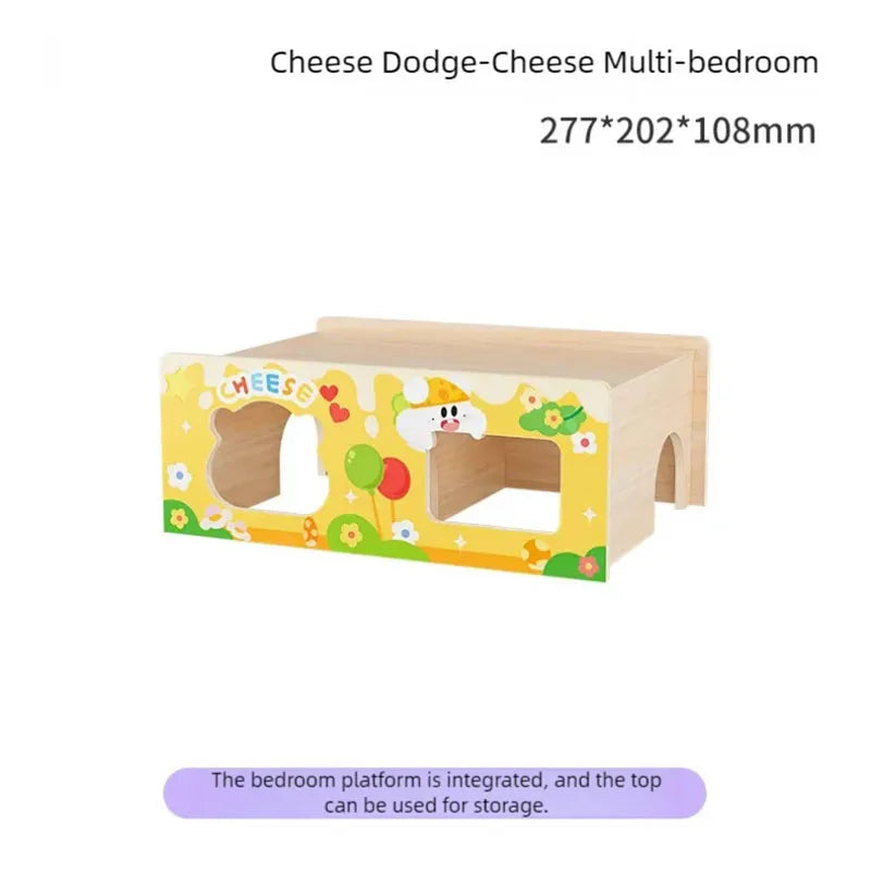 Cheese Hamster Hiding House Cage Small House Landscaping Supplies Platform Golden Bear Toys Ornament Nest Furniture