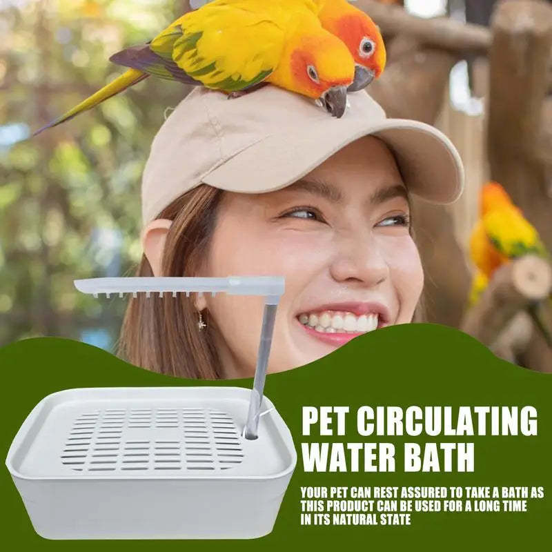 Automatic Pet Bird Bathing Pet Parrot Circulating Water Bathtub USB Electric Large Bird Bathtub Shower Fountain For Parakeet