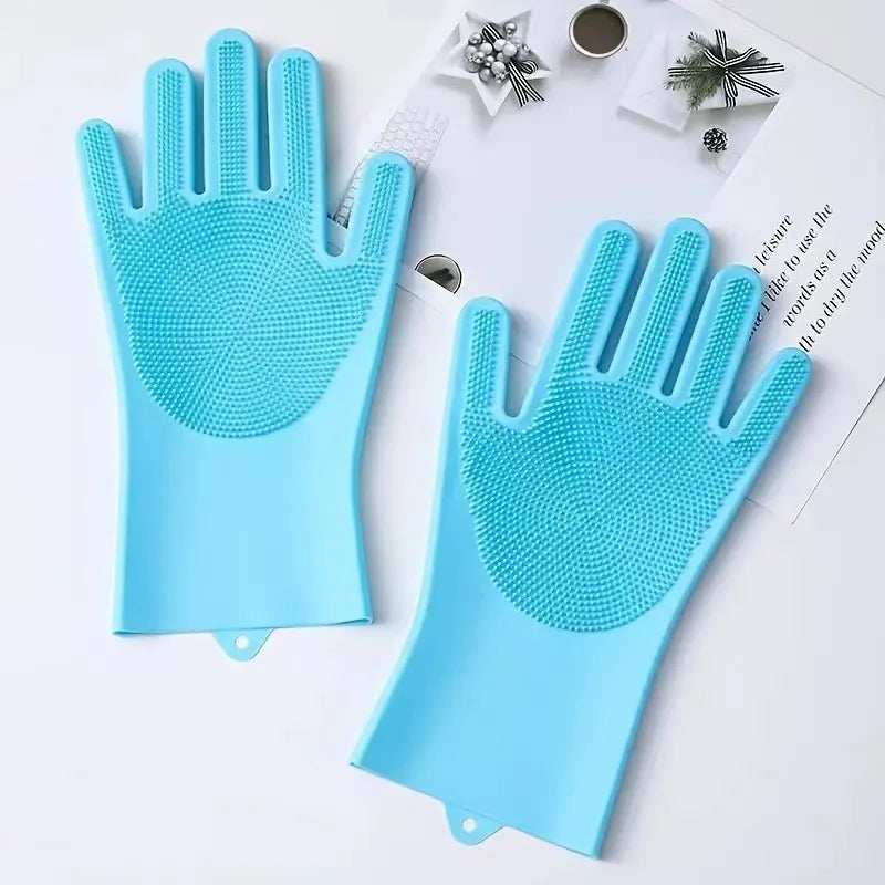 pet bathing gloves and brush, suitable for kitchen use, car washing, dog grooming, massage, and bath products, thickened gloves