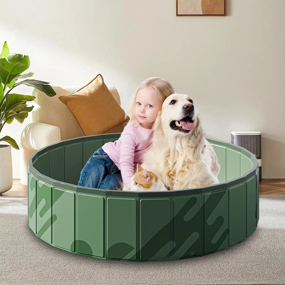 Dog Bath Swimming Pool Kiddie Wading Tub Pet Bathing Tub Pool Pet Cleaning Water Basin Pet Pool Non-Slip Doggie Bathtub