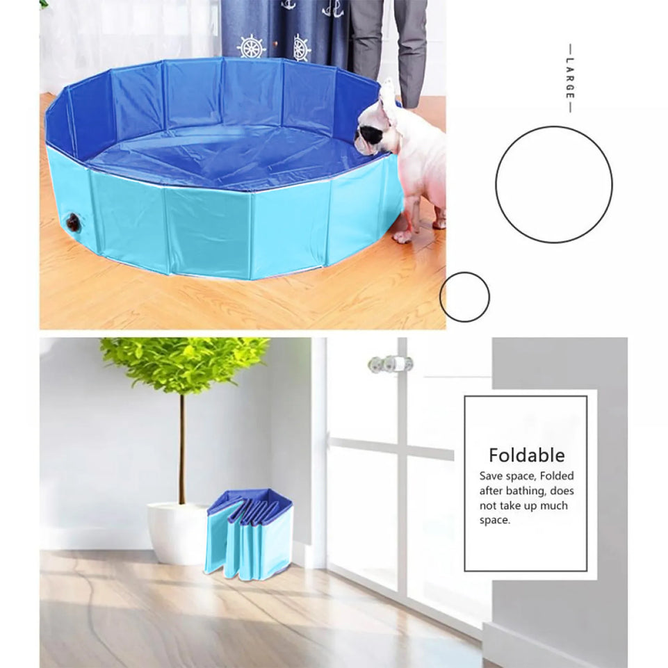 Foldable Pet Swimming Pool Dog Bathtub Outdoor Indoor Collapsible Bathing Pool for Large Medium Small pet Swimming Tub Bathtub