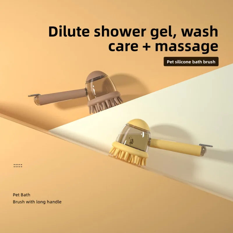 Pet Bathing Brush Cat Bathing Bathing Brush Massage Brush Add Liquid Press Dog Rubbing Bath Artifact
