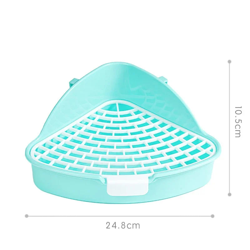 Pet Litter Box Rabbit Toilet Potty Plastic Corner Toilet Box for Ferret Hamster Dragon Cat Small Animals Trainer Pets Supplies