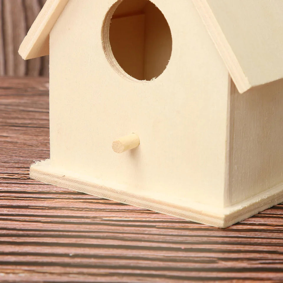 Wooden Mini Bird Cage Outdoor Hanging Birdhouse Box Garden Bird Cages Home Yard Decoration Bird Products Wooden Bird Parrot Nest