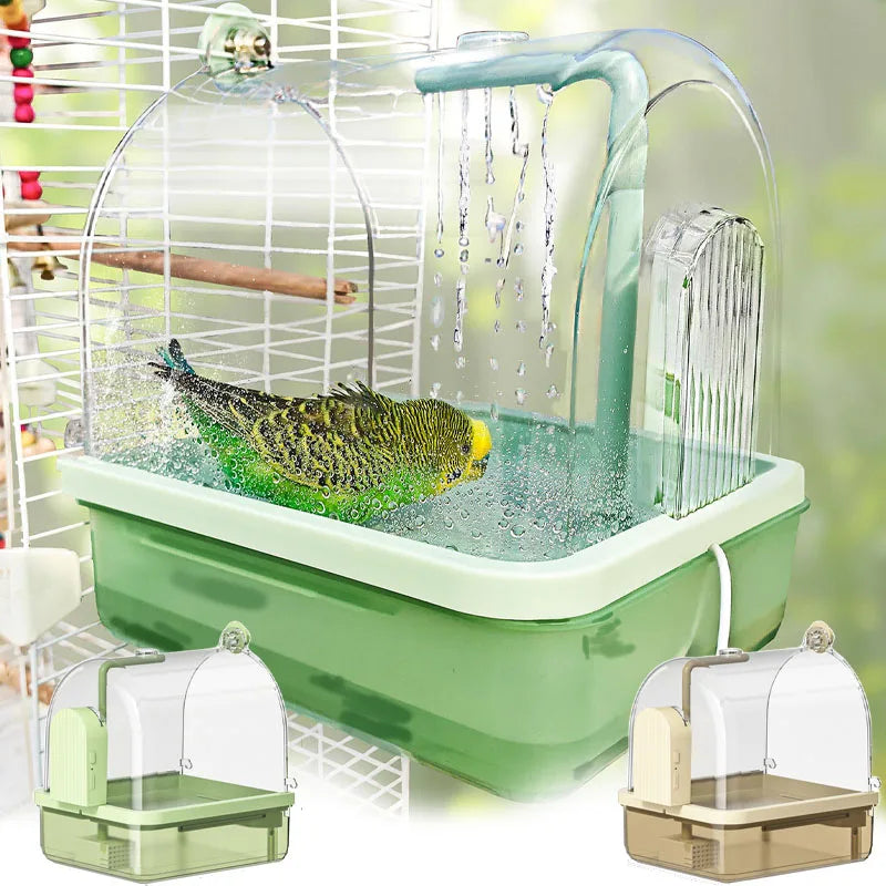 ‌Auto-Sensor Pet Bath: Electric/Sensor Models, IPX8 Pump, Large Tank, Easy-Clean. Ideal for Parrots, Lovebirds & Small Pets