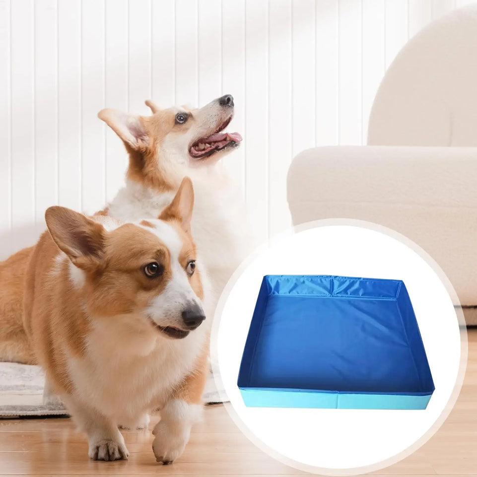 Pet Bath Pool PVC Foldable Wading Pool For Dog Anti-Slip Non-Inflatable Pet Puppy Bathing Tub For Small Puppy Cats Other Animals