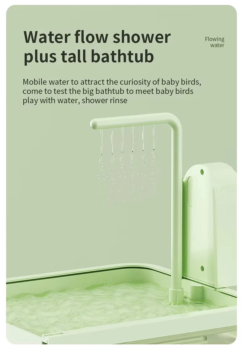 ‌Auto-Sensor Pet Bath: Electric/Sensor Models, IPX8 Pump, Large Tank, Easy-Clean. Ideal for Parrots, Lovebirds & Small Pets