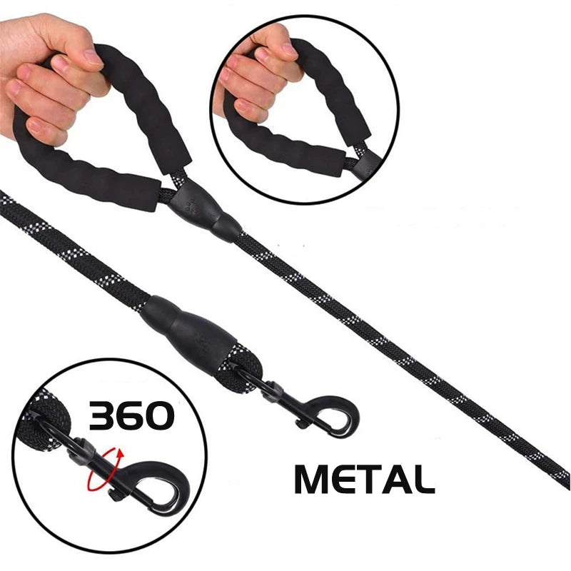 150/200/300CM Strong Leashes for Dogs Soft Handle Dog Leash Reinforced Leash for Small Medium Large Dogs Big Dog Supplies