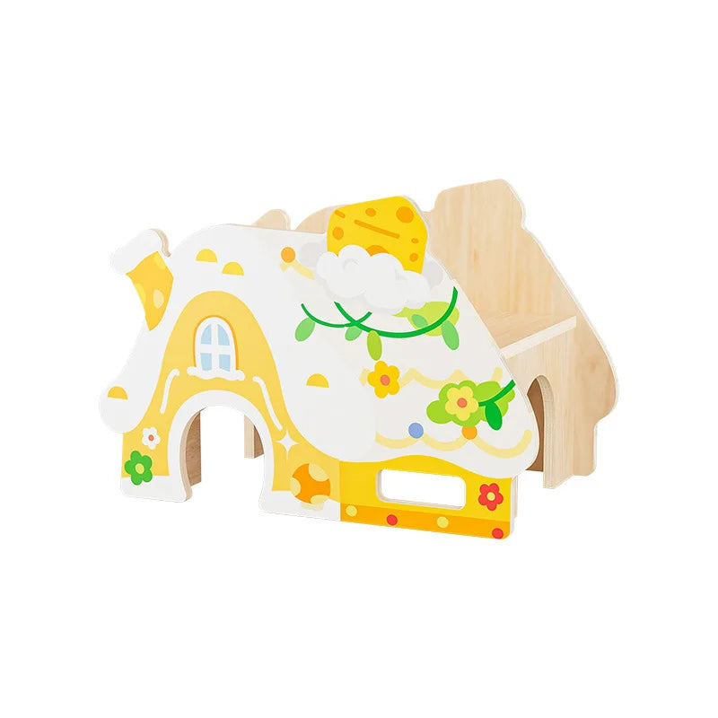 Cheese Hamster Hiding House Cage Small House Landscaping Supplies Platform Golden Bear Toys Ornament Nest Furniture