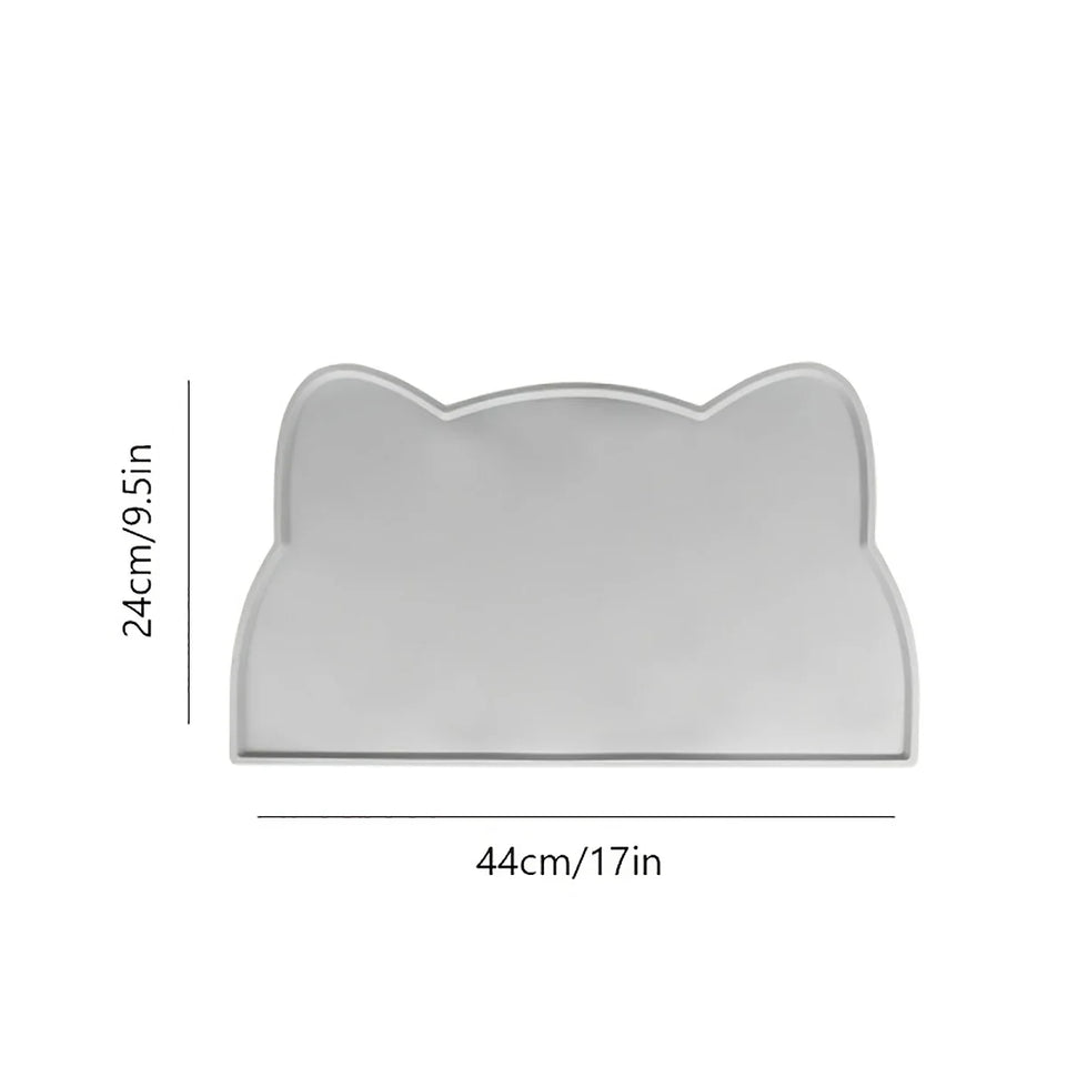 Pet Feeding Mat for Cats and Dogs with Nonspill Nonslip Waterproof Leakage Food Easy to Clean Silicone Placemats