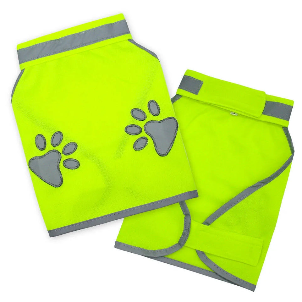 Pet Supplies Dog paw High Visibility Pet Hi Vis Coat Dog Jacket Pet Reflective Vest Pet Safety Vest